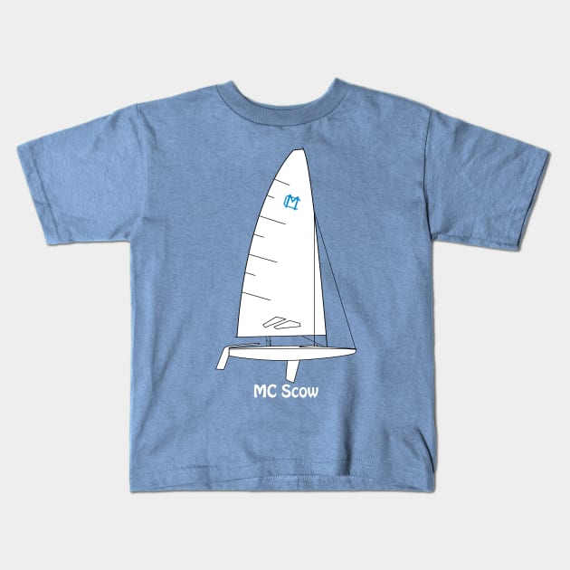 MC Scow Sailboat Kids T-Shirt by CHBB